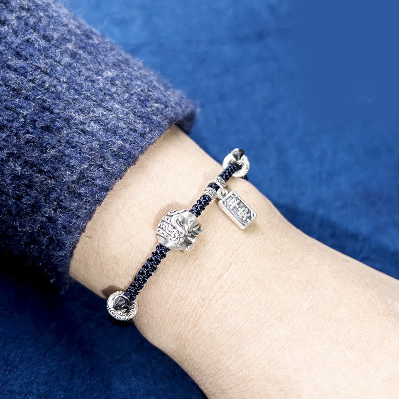 Buddha Stones925スターリングシルバー 象の安全と健康のお守り チャーム強さブレスレット - image 3