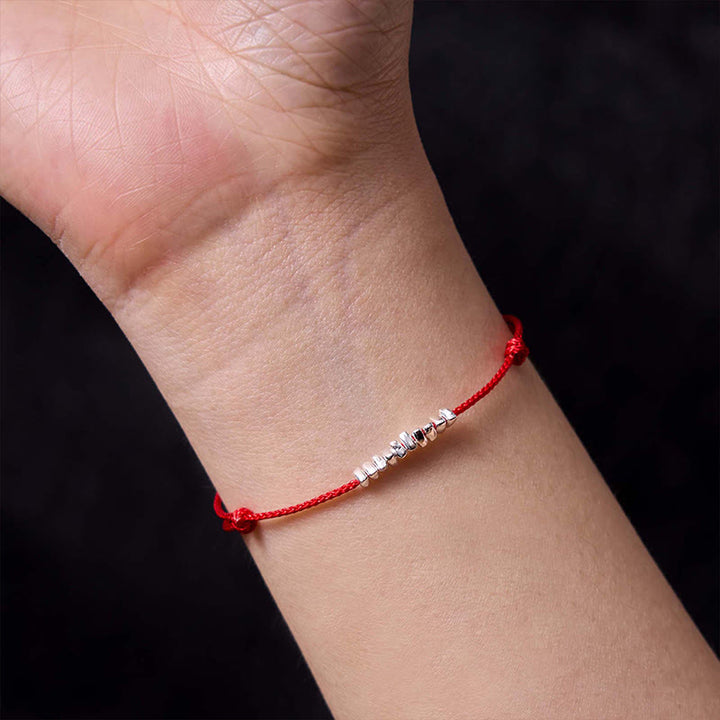 Buddha Stonesハンドメイド 925 スターリングシルバー 小片 保護編み 極薄ロープブレスレット - image 15