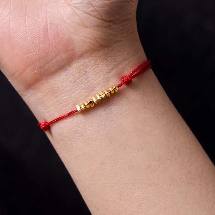 Buddha Stonesハンドメイド 925 スターリングシルバー 小片 保護編み 極薄ロープブレスレット - image 4