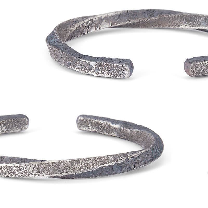 Buddha Stonesレトロ 999 スターリングシルバー メビウスループ 永遠の愛 カフブレスレット バングル - image 12