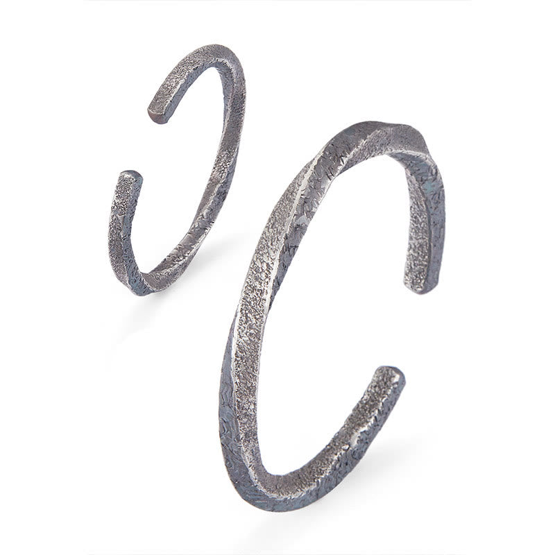 Buddha Stonesレトロ 999 スターリングシルバー メビウスループ 永遠の愛 カフブレスレット バングル - image 10