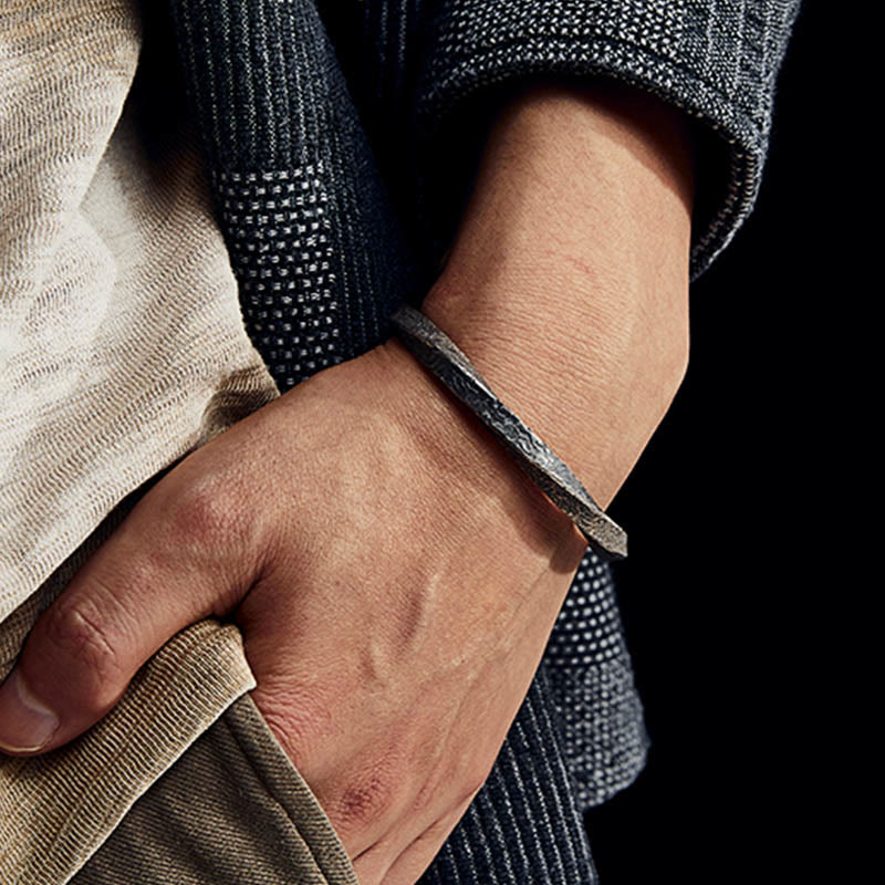 Buddha Stonesレトロ 999 スターリングシルバー メビウスループ 永遠の愛 カフブレスレット バングル - image 6