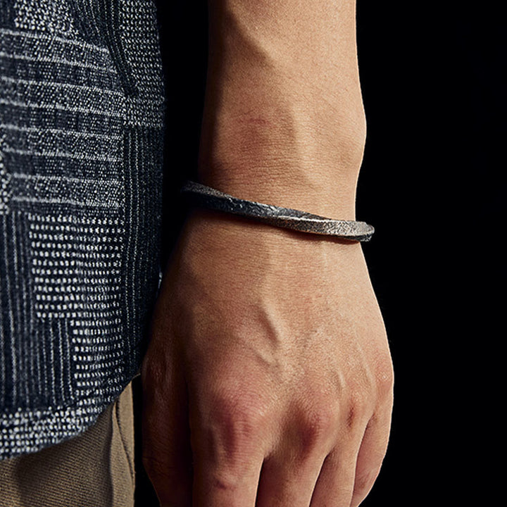 Buddha Stonesレトロ 999 スターリングシルバー メビウスループ 永遠の愛 カフブレスレット バングル - image 8