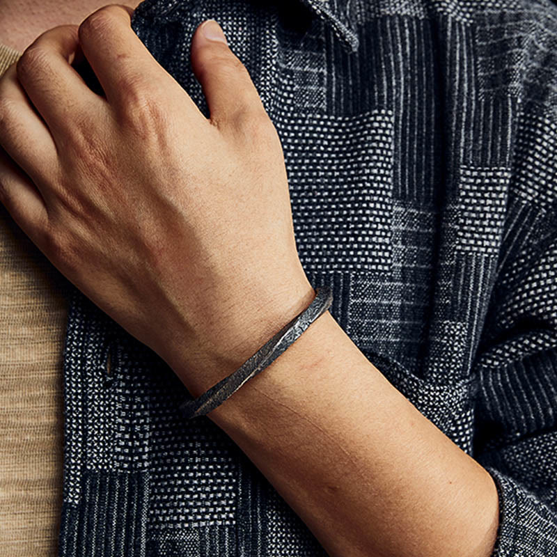 Buddha Stonesレトロ 999 スターリングシルバー メビウスループ 永遠の愛 カフブレスレット バングル - image 7