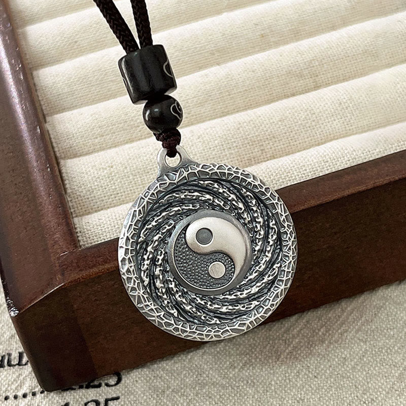 Buddha Stones999 スターリングシルバー 太極 陰陽 八卦 デザイン 山の幽霊 お金を使うネックレス ペンダント - image 14