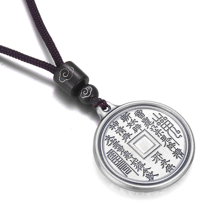 Buddha Stones999 スターリングシルバー 太極 陰陽 八卦 デザイン 山の幽霊 お金を使うネックレス ペンダント - image 3