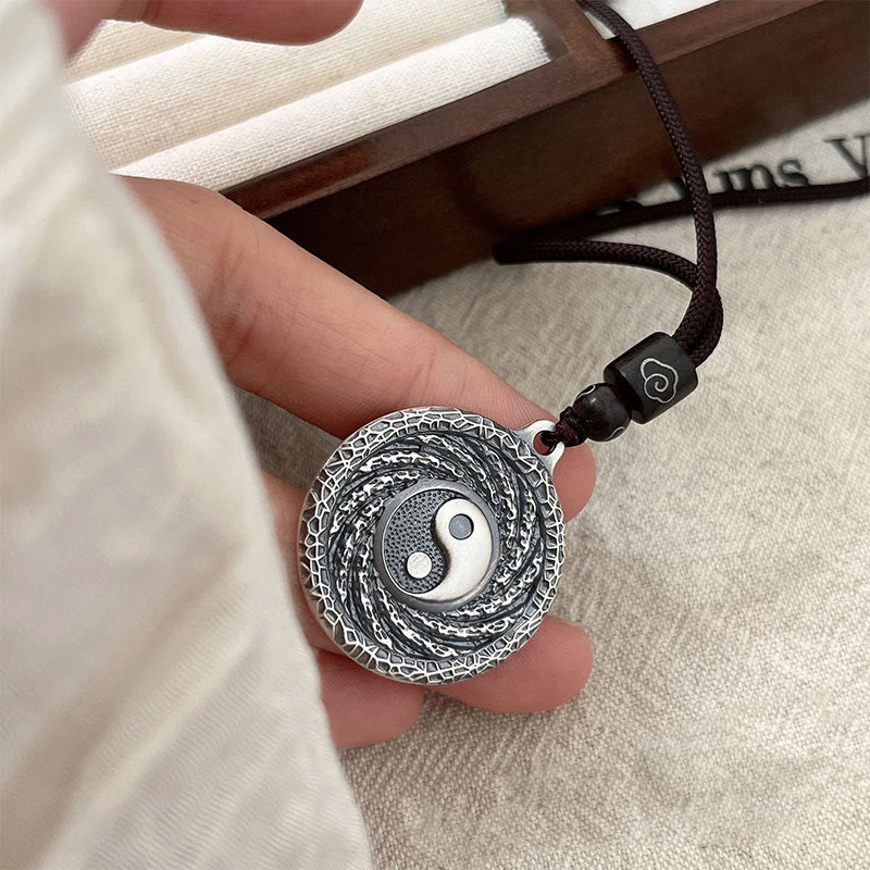 Buddha Stones999 スターリングシルバー 太極 陰陽 八卦 デザイン 山の幽霊 お金を使うネックレス ペンダント - image 17