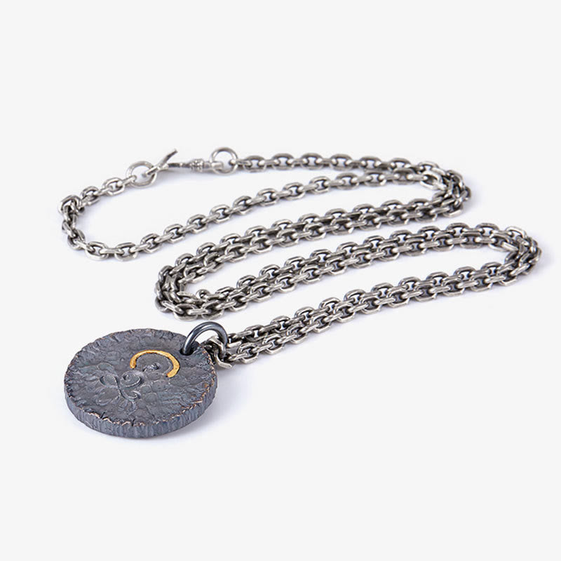 Buddha Stones999スターリングシルバー 999ゴールド 925スターリングシルバー 仏像 蓮のネックレスペンダント - image 8