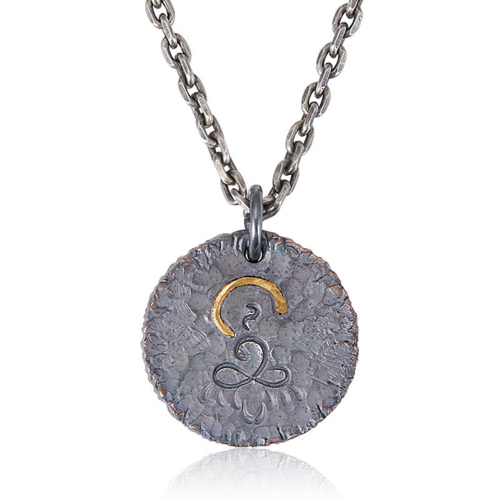Buddha Stones999スターリングシルバー 999ゴールド 925スターリングシルバー 仏像 蓮のネックレスペンダント - image 6