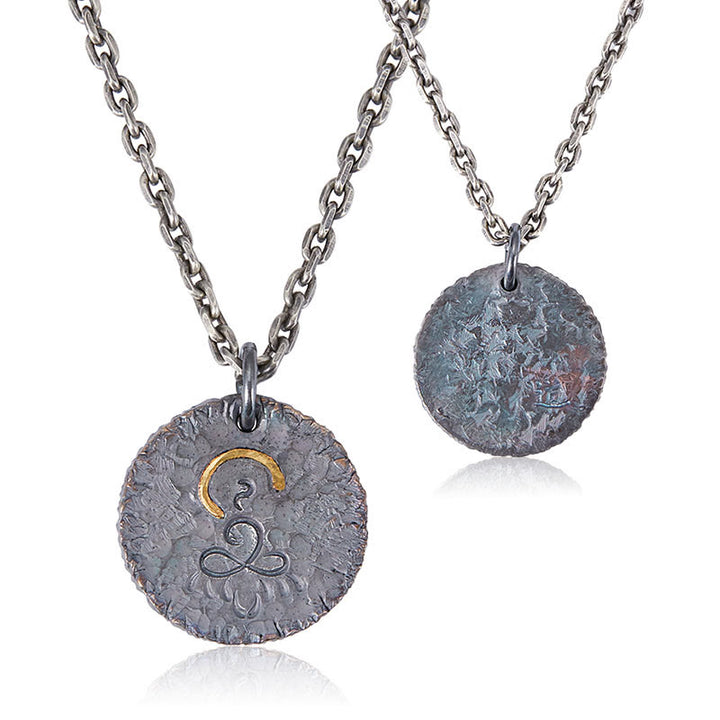 Buddha Stones999スターリングシルバー 999ゴールド 925スターリングシルバー 仏像 蓮のネックレスペンダント - image 7