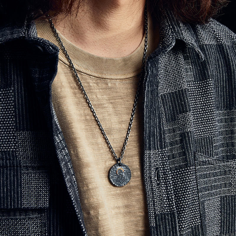 Buddha Stones999スターリングシルバー 999ゴールド 925スターリングシルバー 仏像 蓮のネックレスペンダント - image 2