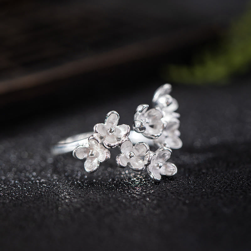 Buddha Stones925スターリングシルバー キンモクセイ リング - 銀 - image 3