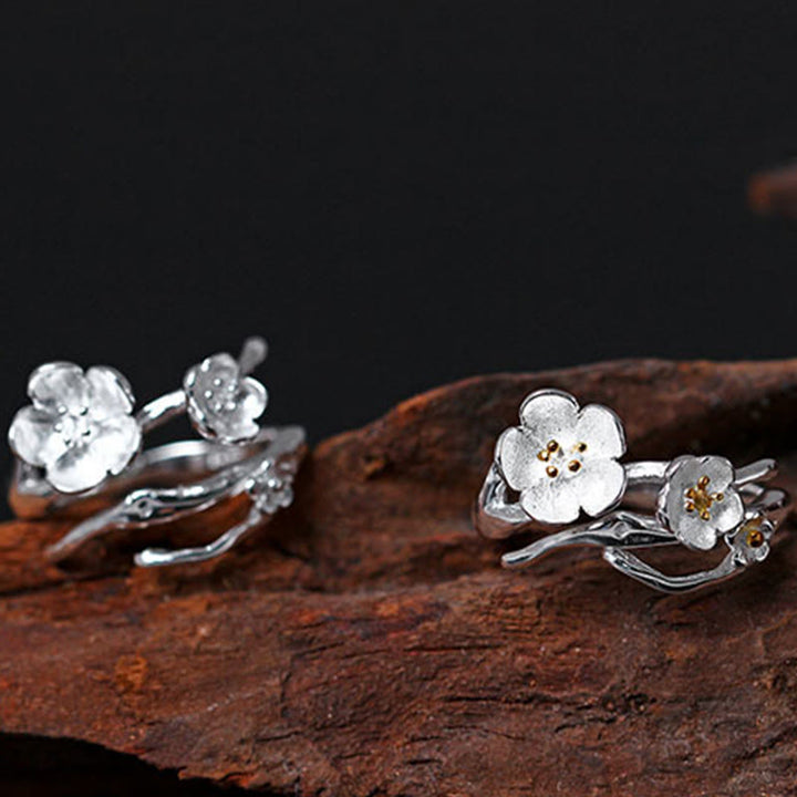 Buddha Stones925スターリングシルバー プラムボッサム バランスリング - image 13