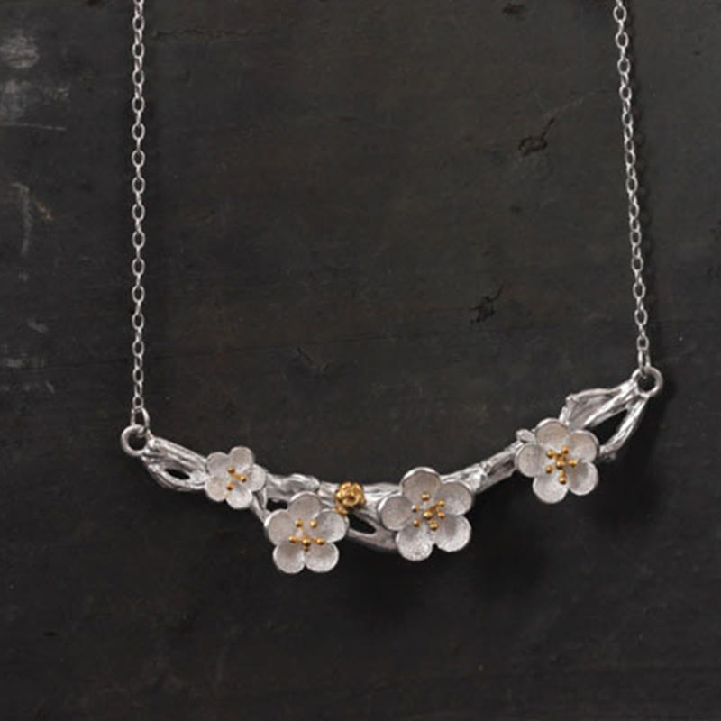 Buddha Stones925スターリングシルバー プラムボッサムプロテクションネックレスペンダント - image 11