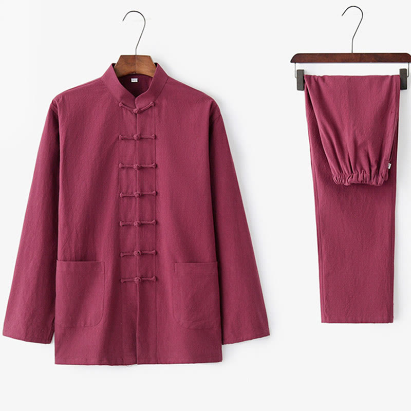 Buddha Stonesカエルボタン 唐草 長袖 シャツ パンツ メンズスーツ - image 28