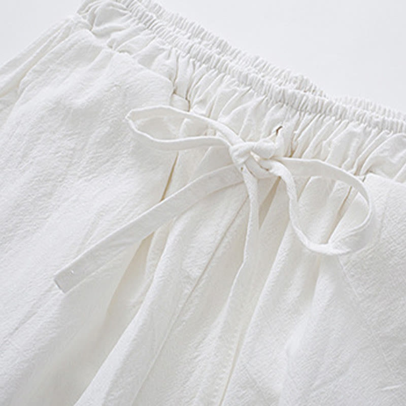 Buddha Stones瞑想カエルボタン唐草長袖シャツパンツメンズスーツ - image 9