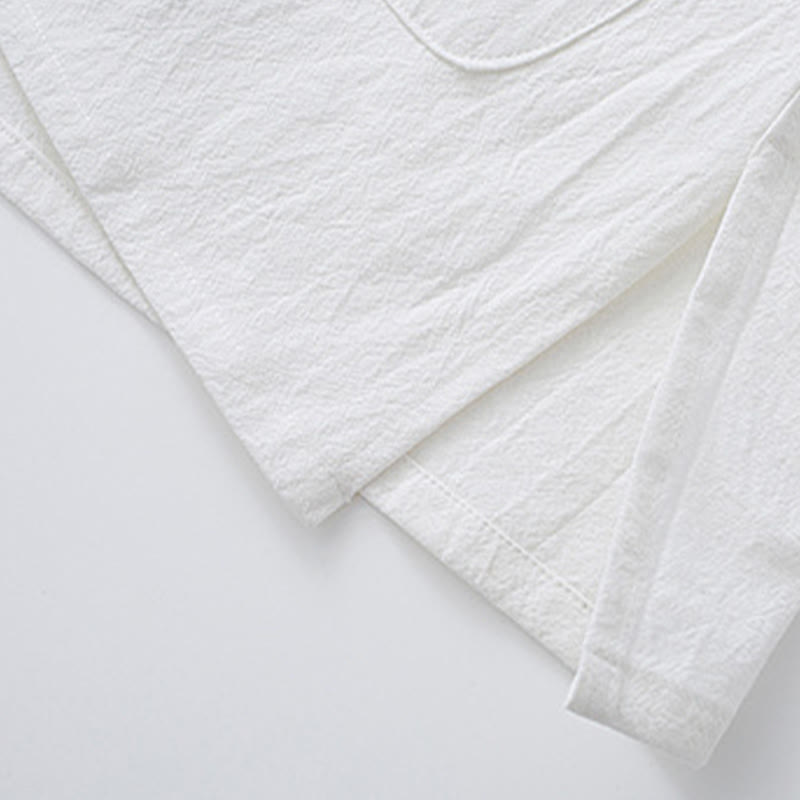 Buddha Stones瞑想カエルボタン唐草長袖シャツパンツメンズスーツ - image 8