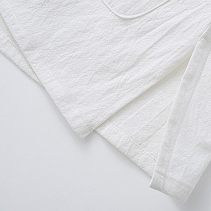 Buddha Stones瞑想カエルボタン唐草長袖シャツパンツメンズスーツ - image 8