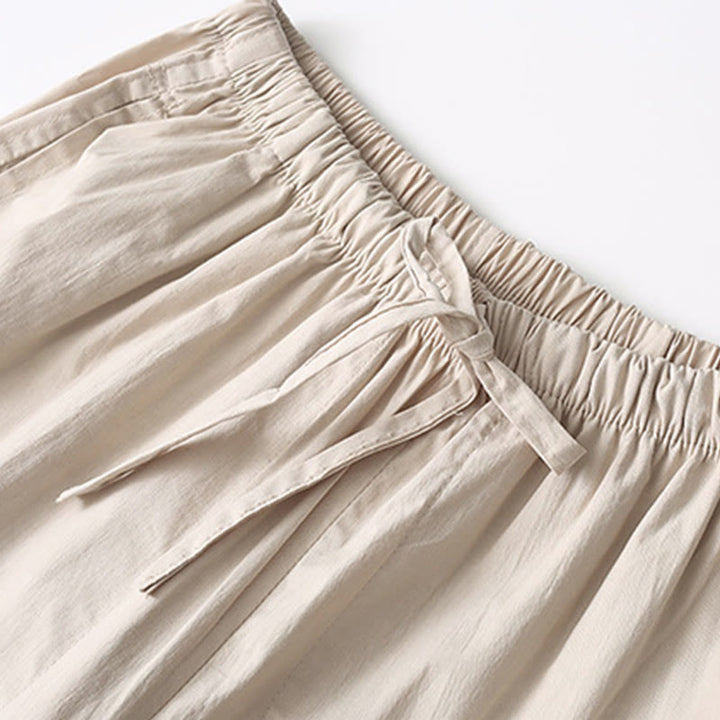 Buddha Stones Tang フロッグボタン 七分袖シャツ ワイドレッグパンツ コットンリネン メンズスーツ - image 14