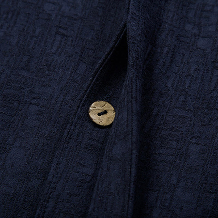 Buddha Stones無地中国唐装コットンリネンジャケットメンズ服 - image 20