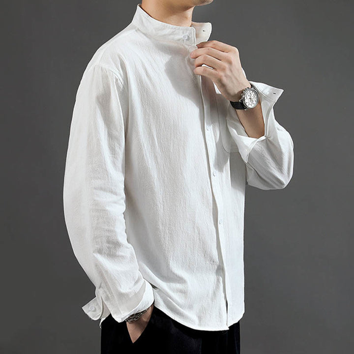 Buddha Stonesメンズ長袖シャツ（ポケット付き、スタンドカラー、快適シャツ） - image 14