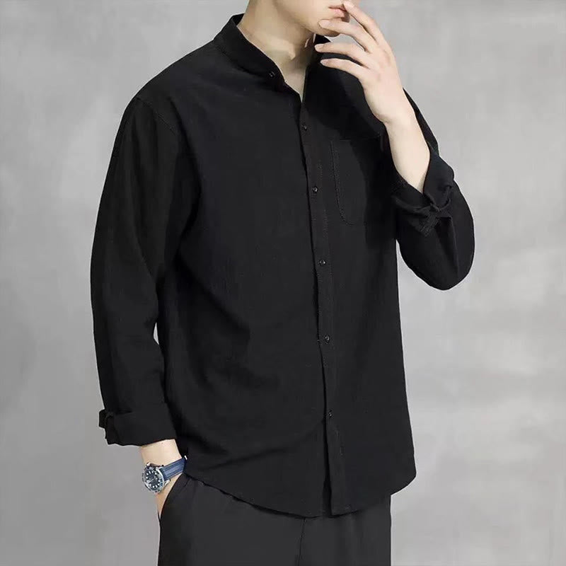 Buddha Stonesメンズ長袖シャツ（ポケット付き、スタンドカラー、快適シャツ） - image 20