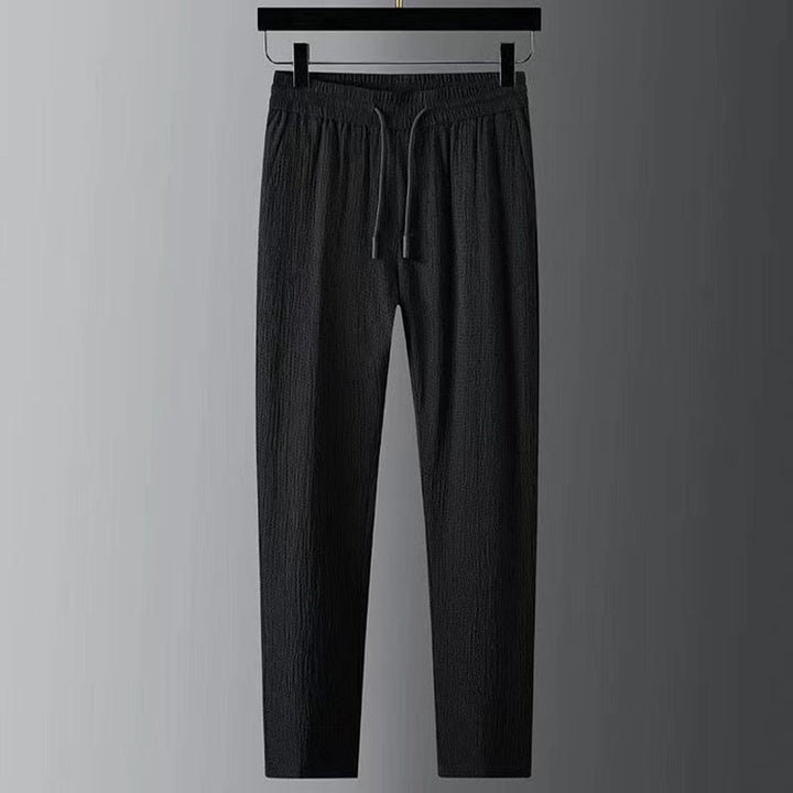 Buddha Stones純色長袖トップスパンツ服メンズセット - image 3