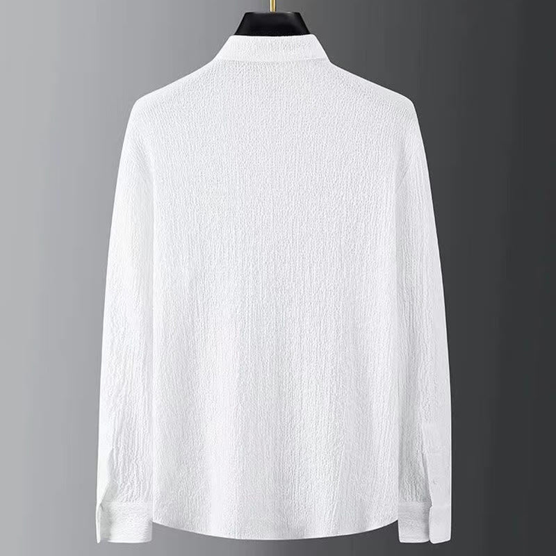 Buddha Stones純色長袖トップスパンツ服メンズセット - image 6