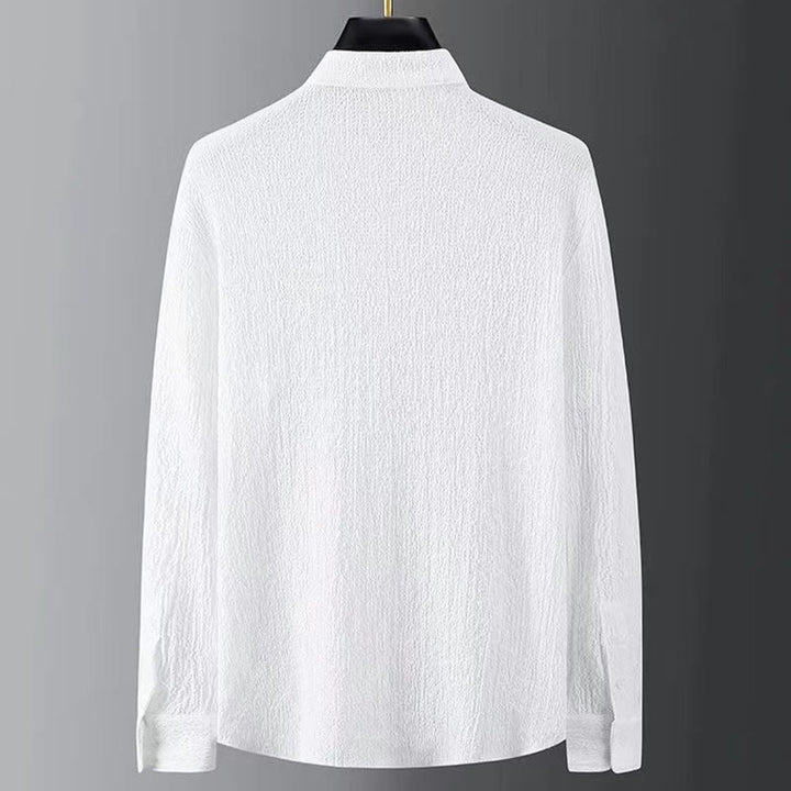 Buddha Stones純色長袖トップスパンツ服メンズセット - image 6