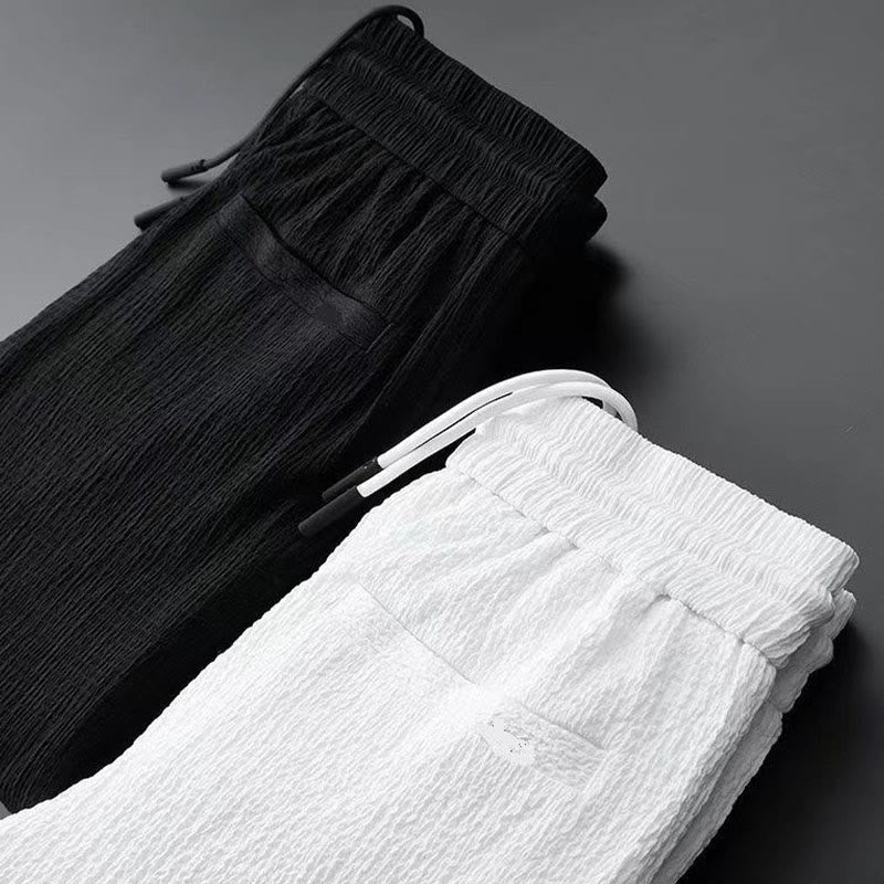 Buddha Stones純色長袖トップスパンツ服メンズセット - image 10