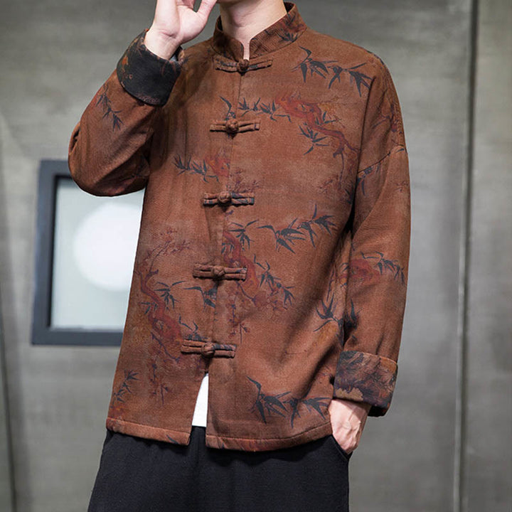 Buddha Stonesカエルボタン 中国唐装 ロングシャツ コットン メンズ ジャケット 衣類 - image 14