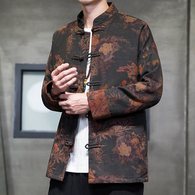 Buddha Stonesカエルボタン 中国唐装 ロングシャツ コットン メンズ ジャケット 衣類 - image 3