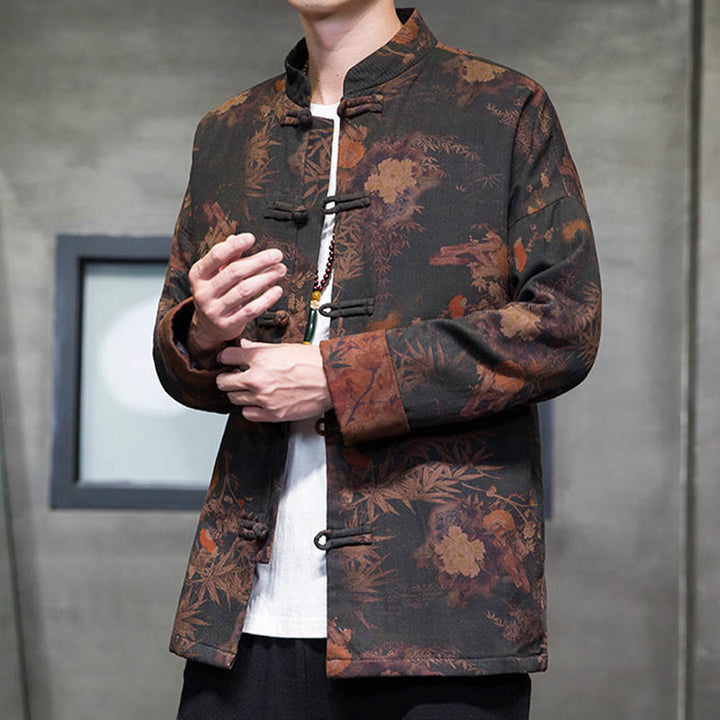 Buddha Stonesカエルボタン 中国唐装 ロングシャツ コットン メンズ ジャケット 衣類 - image 3