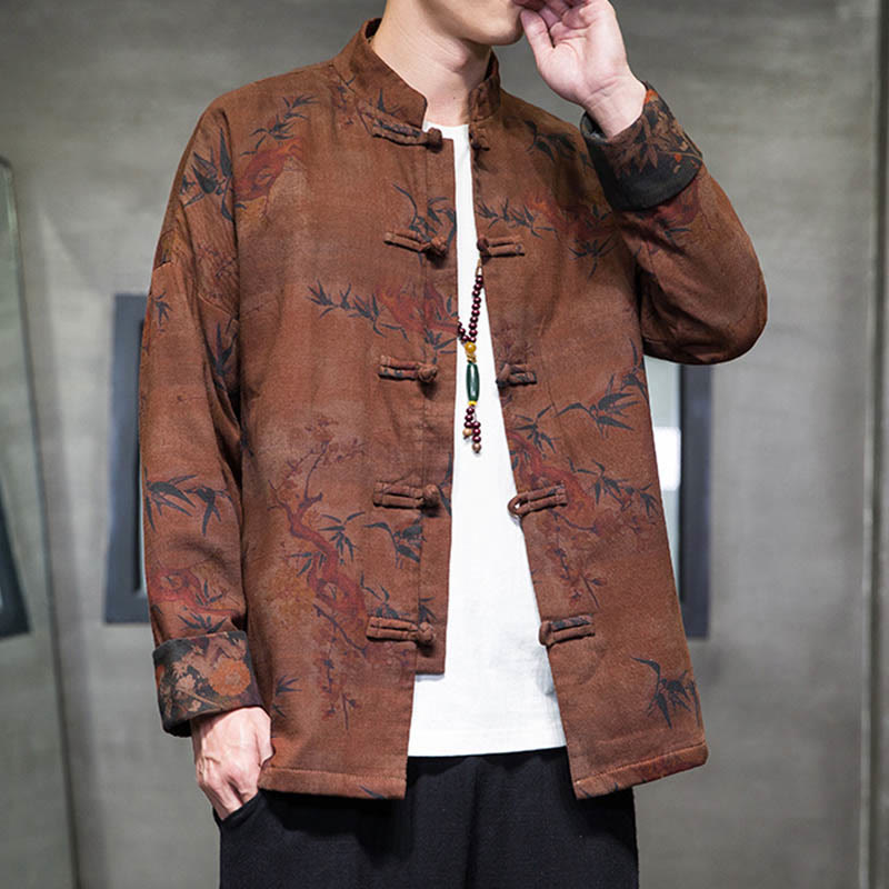 Buddha Stonesカエルボタン 中国唐装 ロングシャツ コットン メンズ ジャケット 衣類 - image 15
