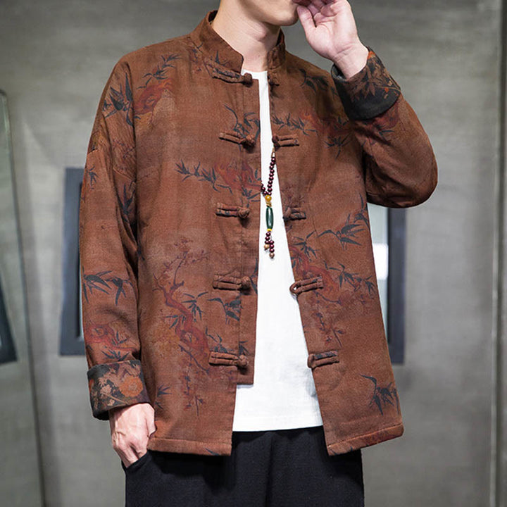 Buddha Stonesカエルボタン 中国唐装 ロングシャツ コットン メンズ ジャケット 衣類 - image 15