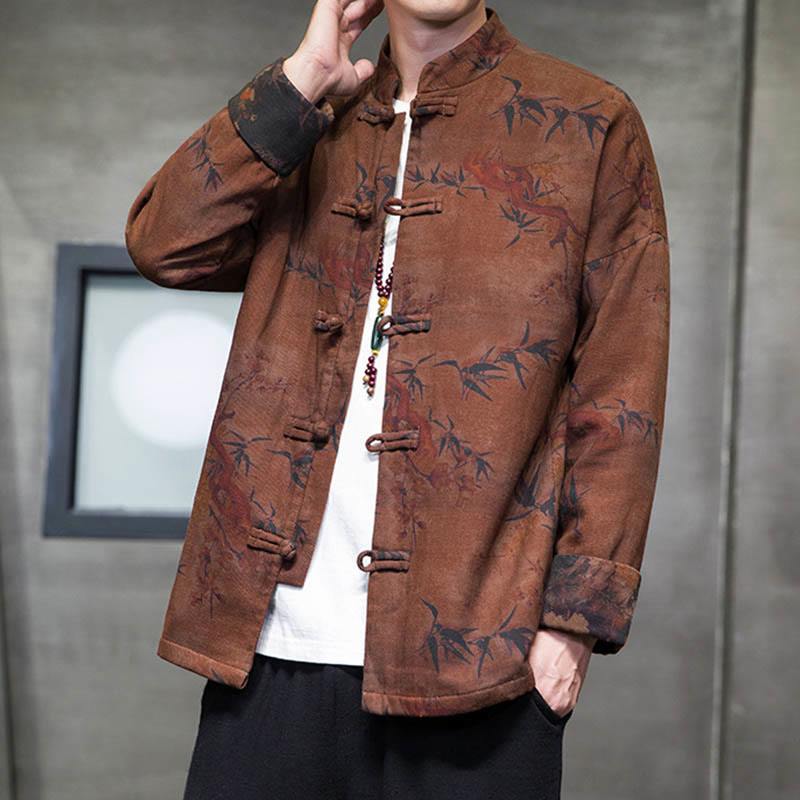 Buddha Stonesカエルボタン 中国唐装 ロングシャツ コットン メンズ ジャケット 衣類 - image 10