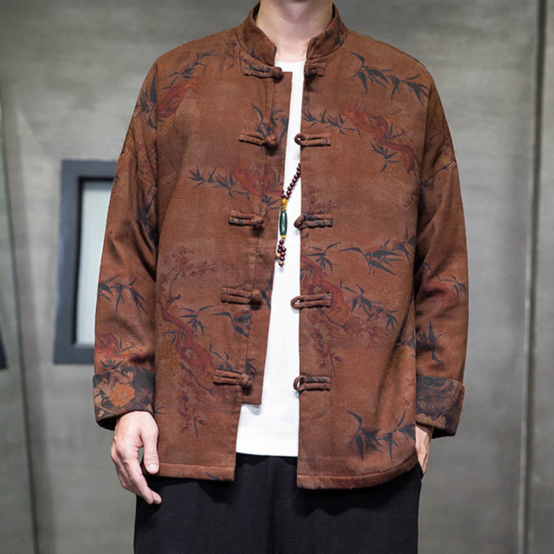 Buddha Stonesカエルボタン 中国唐装 ロングシャツ コットン メンズ ジャケット 衣類 - image 17