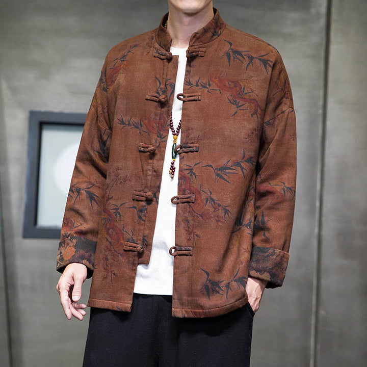 Buddha Stonesカエルボタン 中国唐装 ロングシャツ コットン メンズ ジャケット 衣類 - image 12