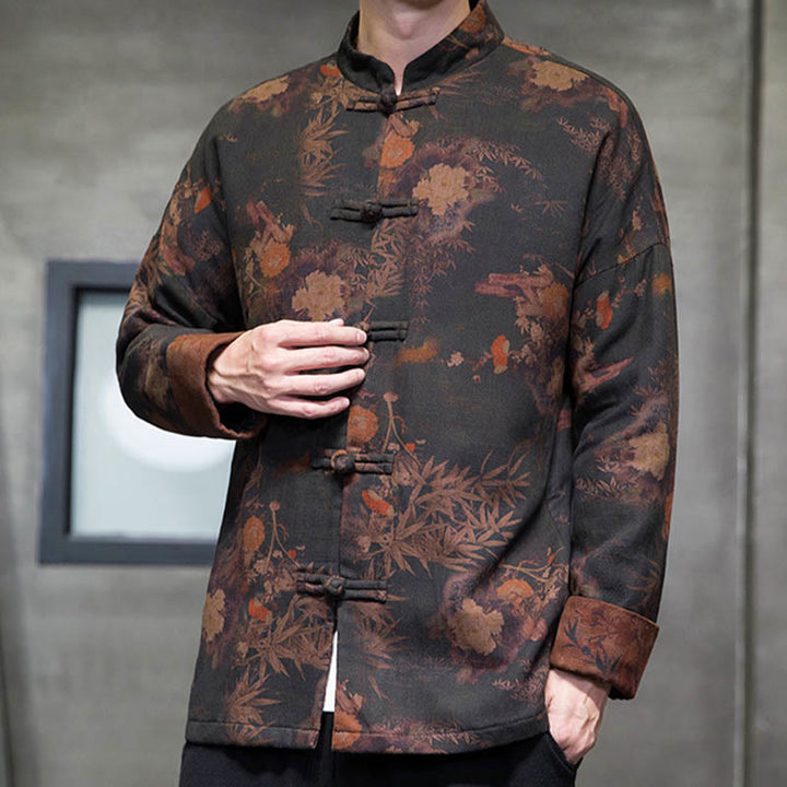Buddha Stonesカエルボタン 中国唐装 ロングシャツ コットン メンズ ジャケット 衣類 - image 5
