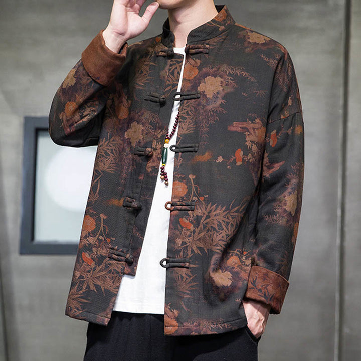 Buddha Stonesカエルボタン 中国唐装 ロングシャツ コットン メンズ ジャケット 衣類 - image 7