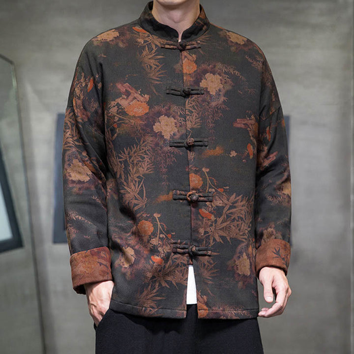 Buddha Stonesカエルボタン 中国唐装 ロングシャツ コットン メンズ ジャケット 衣類 - image 8