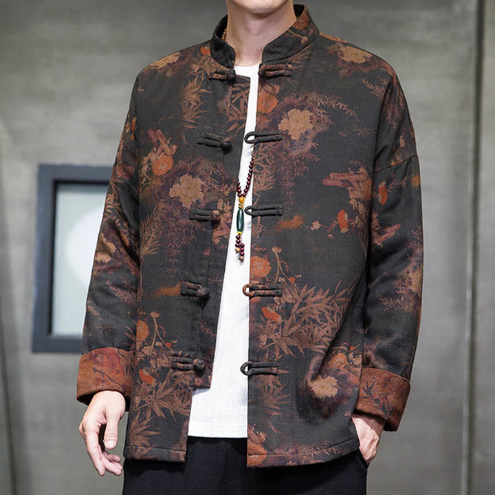 Buddha Stonesカエルボタン 中国唐装 ロングシャツ コットン メンズ ジャケット 衣類 - image 6