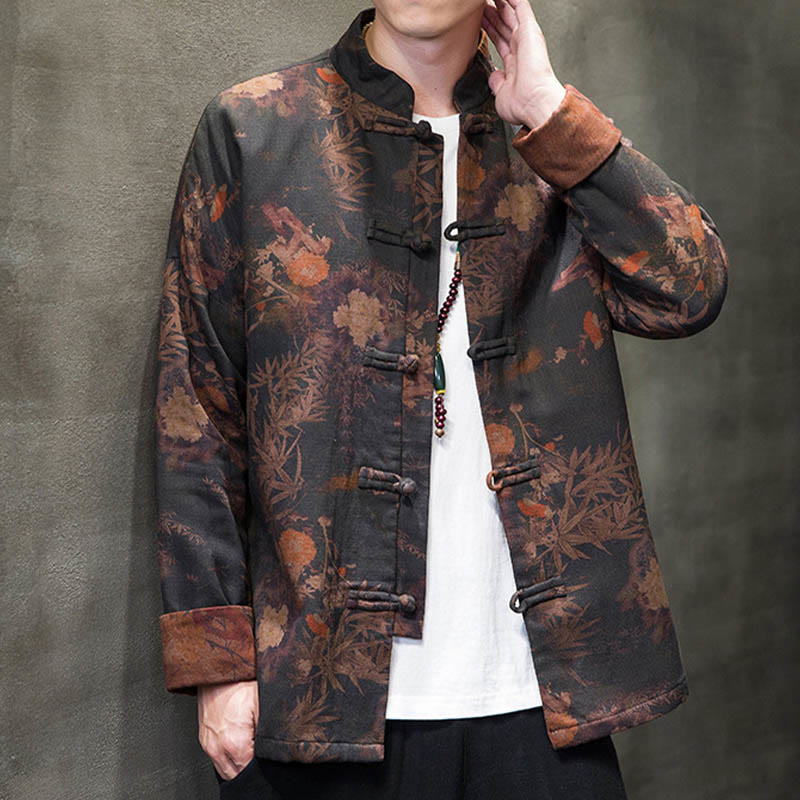 Buddha Stonesカエルボタン 中国唐装 ロングシャツ コットン メンズ ジャケット 衣類 - image 4