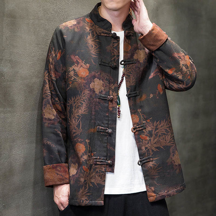 Buddha Stonesカエルボタン 中国唐装 ロングシャツ コットン メンズ ジャケット 衣類 - image 4