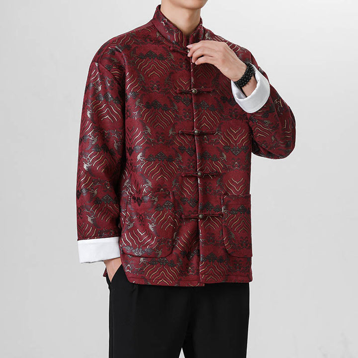Buddha Stonesカエルボタン 中国唐装 波型 ロングシャツ メンズ ジャケット 衣類 - image 9