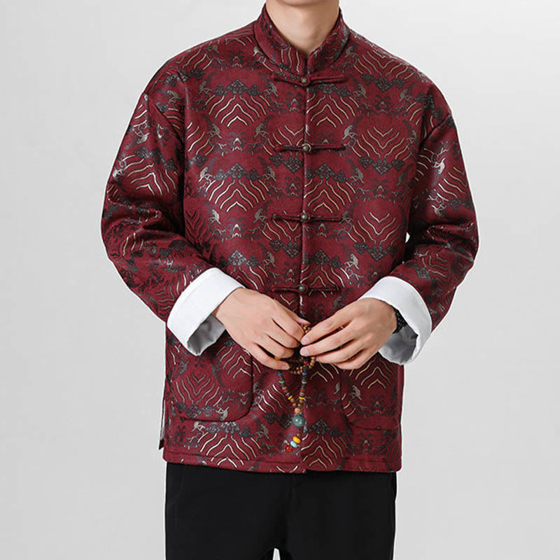 Buddha Stonesカエルボタン 中国唐装 波型 ロングシャツ メンズ ジャケット 衣類 - image 7