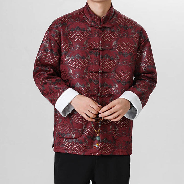 Buddha Stonesカエルボタン 中国唐装 波型 ロングシャツ メンズ ジャケット 衣類 - image 7