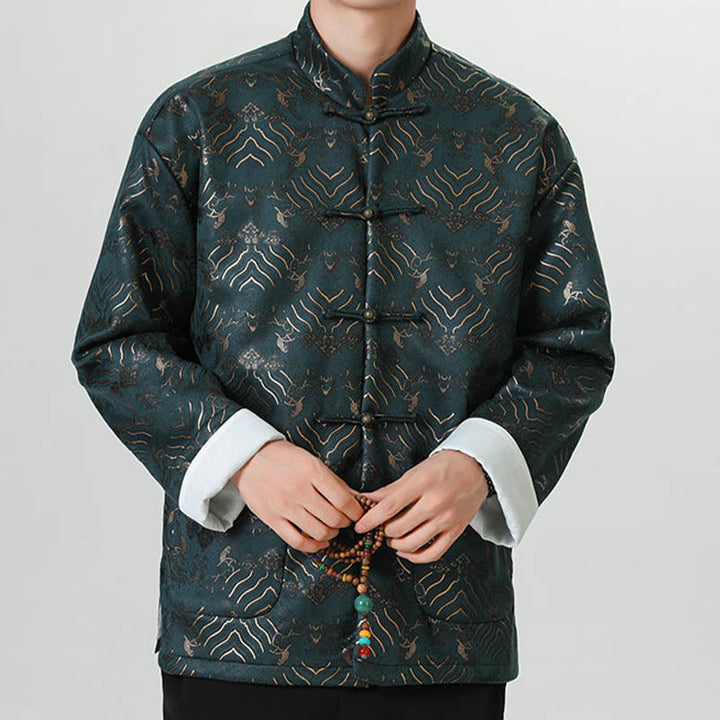 Buddha Stonesカエルボタン 中国唐装 波型 ロングシャツ メンズ ジャケット 衣類 - image 13