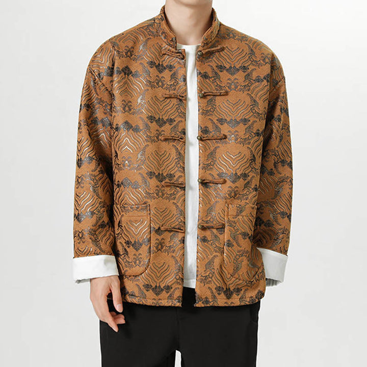 Buddha Stonesカエルボタン 中国唐装 波型 ロングシャツ メンズ ジャケット 衣類 - image 21