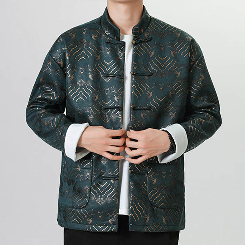 Buddha Stonesカエルボタン 中国唐装 波型 ロングシャツ メンズ ジャケット 衣類 - image 17